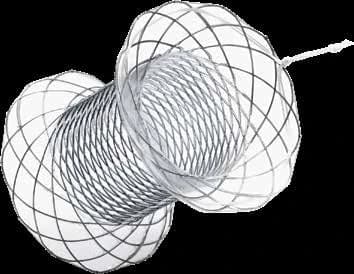 Taewoong Niti-S NAGI lumen-apposing metal stent, dumbbell shape